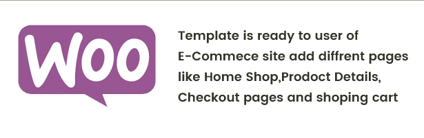 E-commerce Template pages