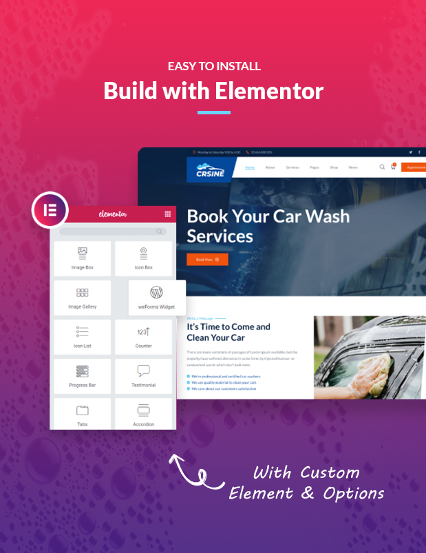 Crsine – Car Washing Booking WordPress Theme
